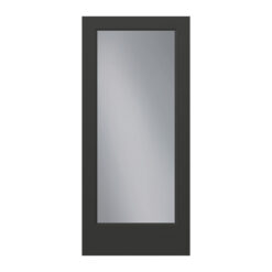 Flush Glazed Black Brushed Smooth Full Lite Clear Low-E