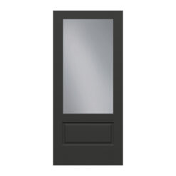 Flush Glazed Black Brushed Smooth 3/4 Lite Clear Low-E