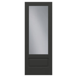 8-0 Flush Glazed Black Brushed Smooth Clear Low-E 3/4