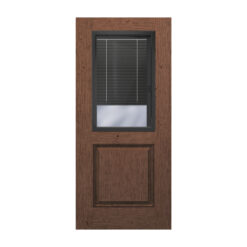 KA284IMBBL Knotty Alder Fiberglass w/ Black Internal Mini Blind