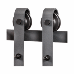 Barn Door Bent Strap Hardware Matte Black