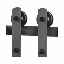 Barn Door Straight Strap Hardware Matte Black