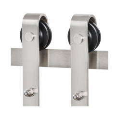Barn Door Bent Strap Hardware Satin Nickel