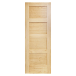 Poplar 4 Panel Flat Horizontal