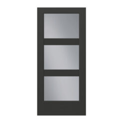 Flush Glazed Black Smooth 3 Lite Horizontal SDL Clear Low-E