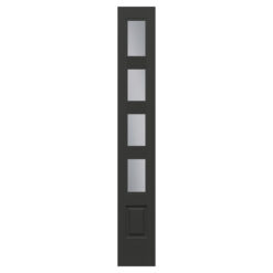 Alternative view of 8-0 Flush Glazed Black Brushed Smooth 4 Lite Horizontal SDL Clear Low-E