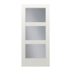 Flush Glazed Brushed Smooth 3 Lite Horizontal SDL Clear Low-E