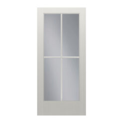Flush Glazed Brushed Smooth 4 Lite Traditional SDL Clear Low-E