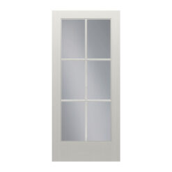 Flush Glazed Brushed Smooth 6 Lite Traditional SDL Clear Low-E